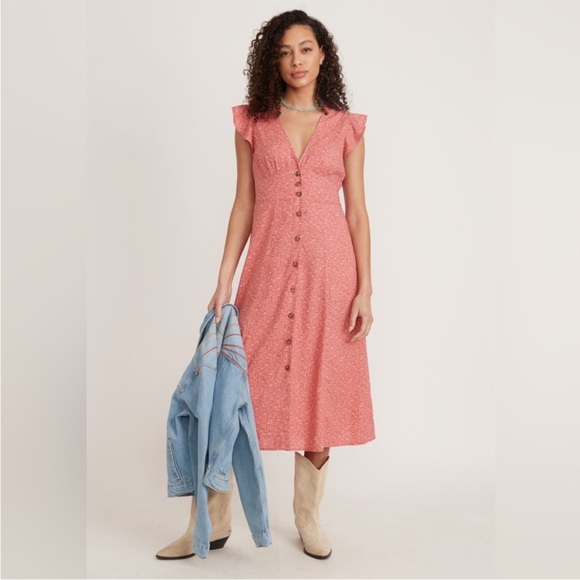Elegant Pink Midi Dress - Picture 1 of 16